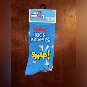 RICE KRISPIES NOVELTY CREW SOCKS NWT MEN’S SHOE SIZE 6-12